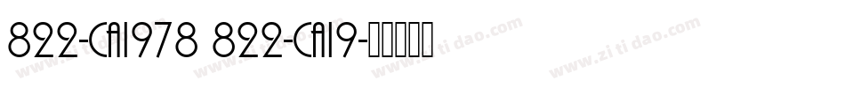 822-CAI978 822-CAI9字体转换